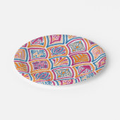 バチェロレッテカラフルピンクブルーイエローパーティー ペーパープレート (アングル)