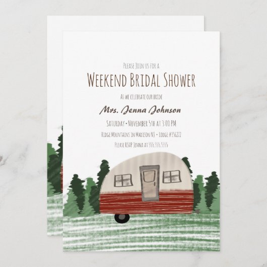 バチェロレッテカンパーマウンテンズウィークエンド 招待状 (正面/裏面)