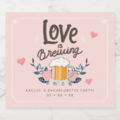 バチェロレッテガーリーの愛は醸造している ビールラベル (シングルラベル)