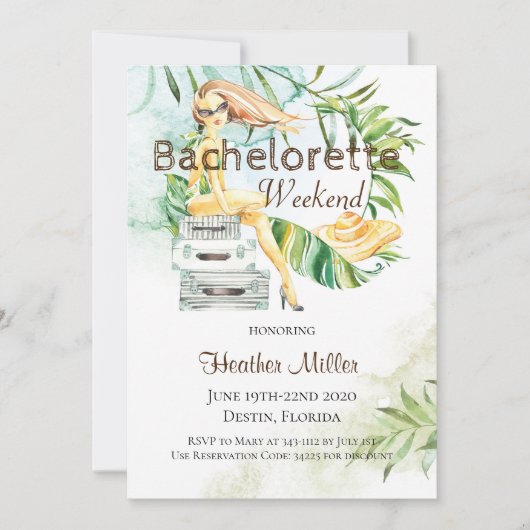 バチェロレッテガールズウィークエンドトロピカル 招待状 (正面)