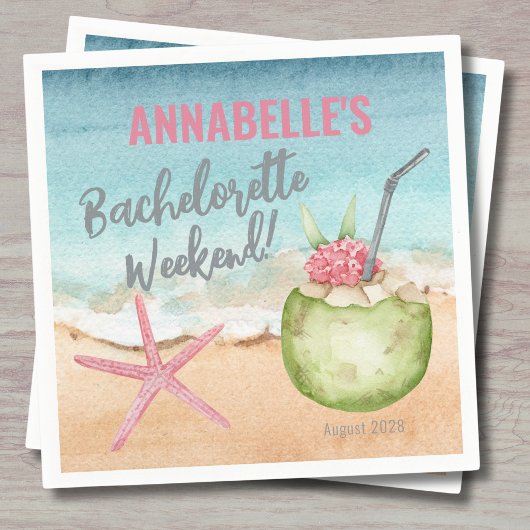 バチェロレッテガールズウィークエンドビーチ スタンダードカクテルナプキン