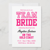 バチェロレッテガールズウィークエンドホットピンク 招待状 (正面)