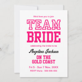 バチェロレッテガールズウィークエンドホットピンク 招待状