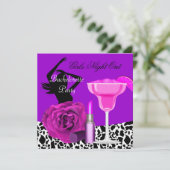 バチェロレッテガールズナイトアウトアニマルパープルパーティー 招待状 (スタンド正面)