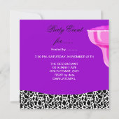 バチェロレッテガールズナイトアウトアニマルパープルパーティー 招待状 (裏面)