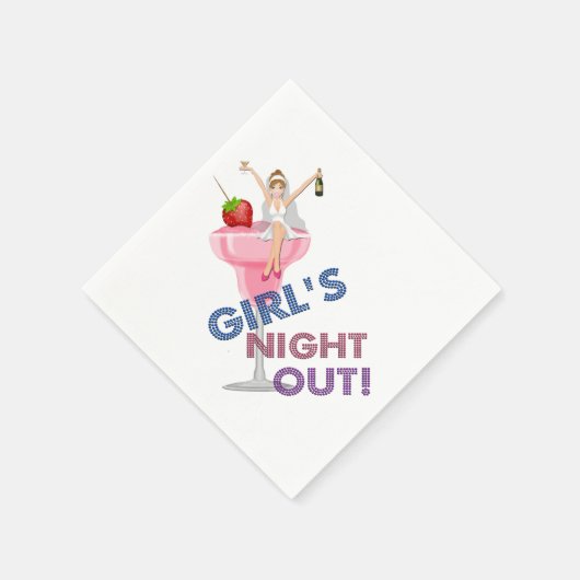 バチェロレッテガールズナイトアウトパーティー スタンダードカクテルナプキン (角)
