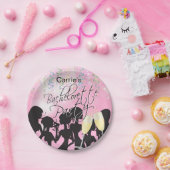 バチェロレッテガールズナイトアウト – ピンク ペーパープレート (パーティー)