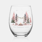 バチェロレッテキャンピングウィークエンド ステムなしワイングラス (正面)