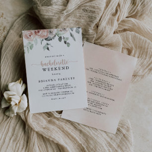 バチェロレッテクラシックダスティピンクローズ週末 招待状