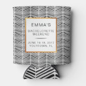 バチェロレッテクールフェイク金ゴールドゼブラ 缶クーラー (正面)