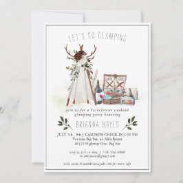バチェロレッテグランピングキャンピングウィークエンド招待状