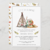 バチェロレッテグランピングキャンピングウィークエンド招待状 (正面/裏面)