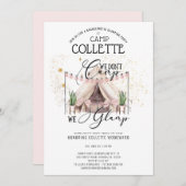 バチェロレッテグランピングパーティー週末招待状 招待状 (正面/裏面)