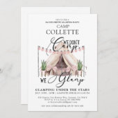 バチェロレッテグランピングパーティー週末招待状 招待状 (正面/裏面)