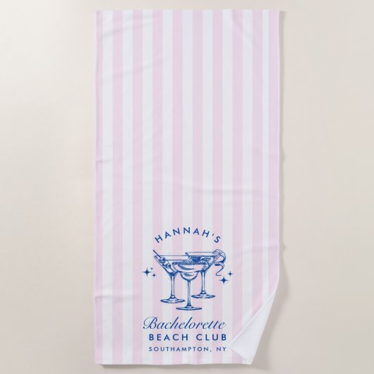 バチェロレッテグリーン&イエローモダンビーチタオル ビーチタオル (正面)