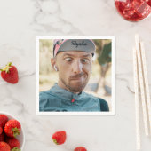 バチェロレッテグルームおもしろい顔ナプキンス スタンダードカクテルナプキン (インサイチュ)