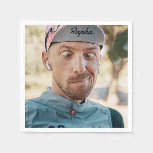 バチェロレッテグルームおもしろい顔ナプキンス スタンダードカクテルナプキン (正面)