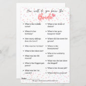 バチェロレッテゲーム"どのように良く花嫁を知っている" (正面/裏面)