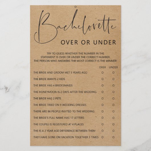 バチェロレッテゲーム – 両面 (正面)