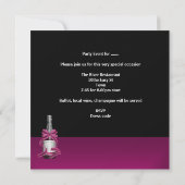 バチェロレッテコルセットピンクシューズハイヒール 招待状 (裏面)