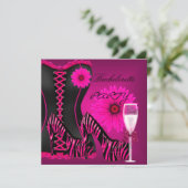 バチェロレッテコレットゼブラブラックピンクシューズ 招待状 (スタンド正面)