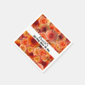 バチェロレッテゴルフブライダルシャワーピーチオレンジ スタンダードカクテルナプキン (角)