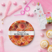 バチェロレッテゴルフブライダルシャワーピーチオレンジ ペーパープレート (パーティー)