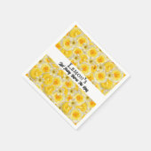 バチェロレッテゴルフブライダルシャワーレモンイエロー スタンダードカクテルナプキン (角)