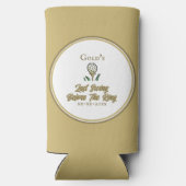 バチェロレッテゴルフ金ゴールドと白 スリム缶クーラー (裏面)