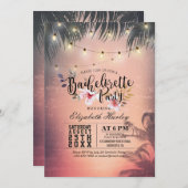 バチェロレッテサマービーチパームツリーズライト 招待状 (正面/裏面)