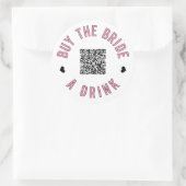 バチェロレッテザ花嫁AドリンクVenmo QRコード ラウンドシール (バッグ)