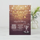 バチェロレッテシャンパングラスウッドライト 招待状 (スタンド正面)