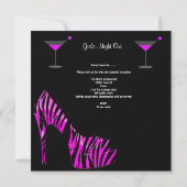 バチェロレッテシューズピンクブラックゼブラシューズ 招待状 (裏面)