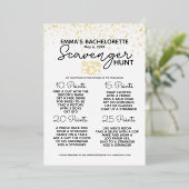 バチェロレッテスカベンジャー狩りゲームおもしろいブライダル 箔招待状 (立ち正面)