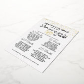 バチェロレッテスカベンジャー狩りゲームおもしろいブライダル 箔招待状 (回転した状態)