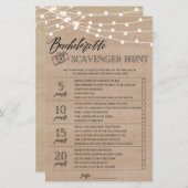 バチェロレッテスカベンジャー狩りブライダルシャワーゲーム (正面/裏面)