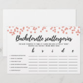 バチェロレッテスキャッタリ編集可能ブライダルゲーム (正面/裏面)