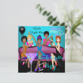 バチェロレッテティール（緑がかった色）ピンクおもしろいガールズカクテル4 招待状 (スタンド正面)