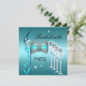 バチェロレッテティール(緑がかった色)ブルーマスクシャンパン 招待状 (スタンド正面)