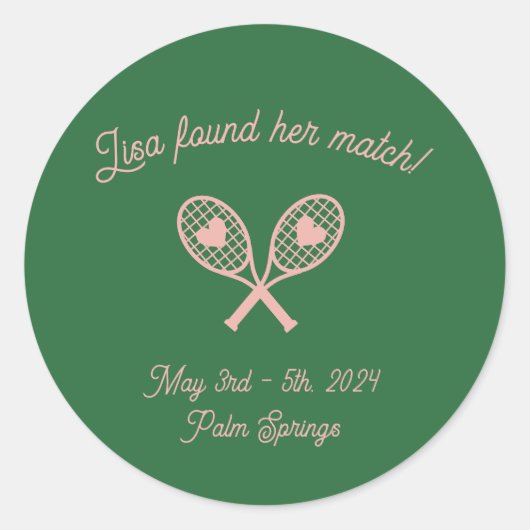 バチェロレッテテニスシール ラウンドシール (正面)