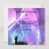 バチェロレッテディスコパーティーブラックピンク 招待状 (裏面)