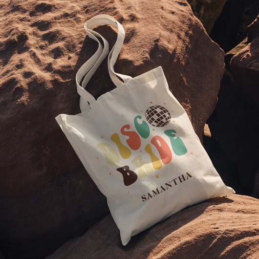 バチェロレッテディスコ花嫁パーソナライズされた名 トートバッグ