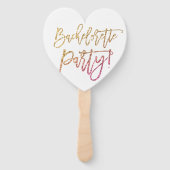 バチェロレッテデコーモダンル金ゴールドグリッター ハンドファン (正面)