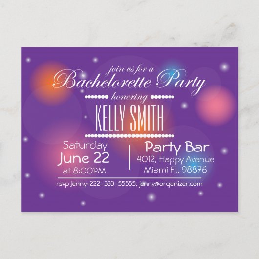 バチェロレッテデザインカード インビテーションポストカード (正面)