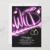 バチェロレッテネオンワイルドベガスパーティーガールズナイト 招待状 (正面)
