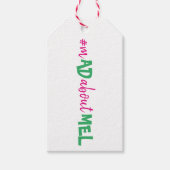 バチェロレッテハッシュタグギフトラベルピンクグリーンホワイト ギフトタグ (正面)