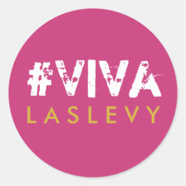 バチェロレッテハッシュタグピンク金ゴールドホワイトラウンドステッカー ラウンドシール