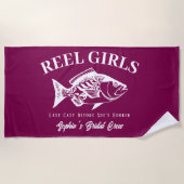 バチェロレッテハワイアン漁師スタイル ビーチタオル (正面)