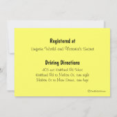 バチェロレッテバッシュイエロー招待状 招待状 (裏面)