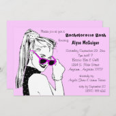 バチェロレッテバッシュピンク招待状 招待状 (正面/裏面)